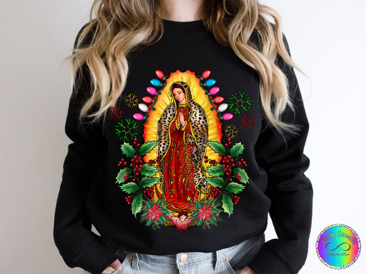 Virgen de Guadalupe w/lights **T-Shirt Sublimation**