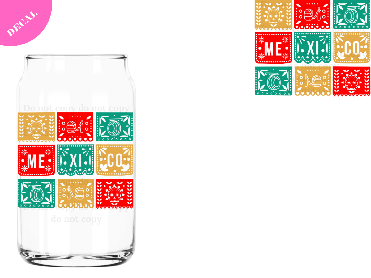 Mexico Papel Picado UV DTF New Decal
