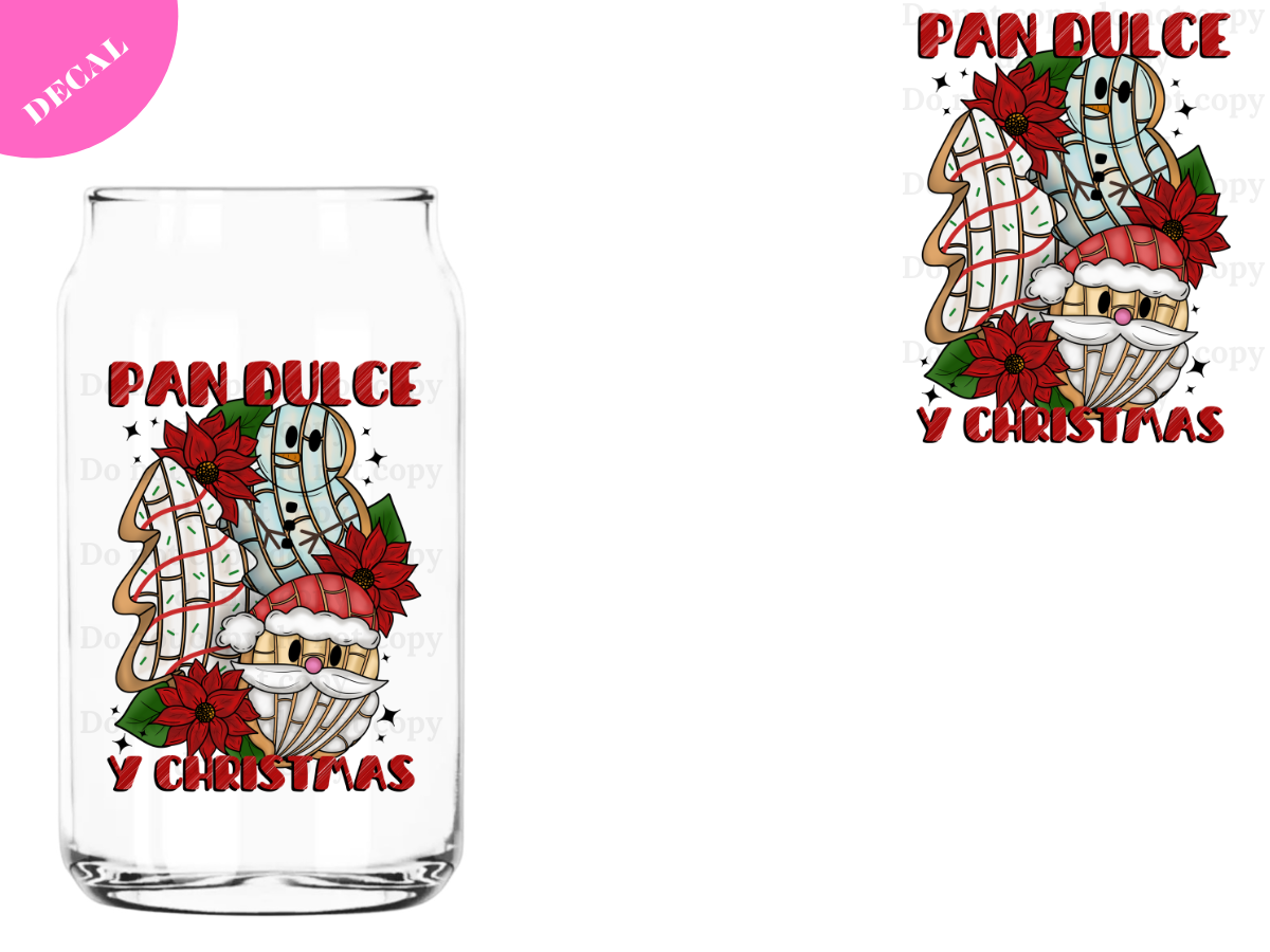 Pan Dulce y Christmas UV DTF New Decal