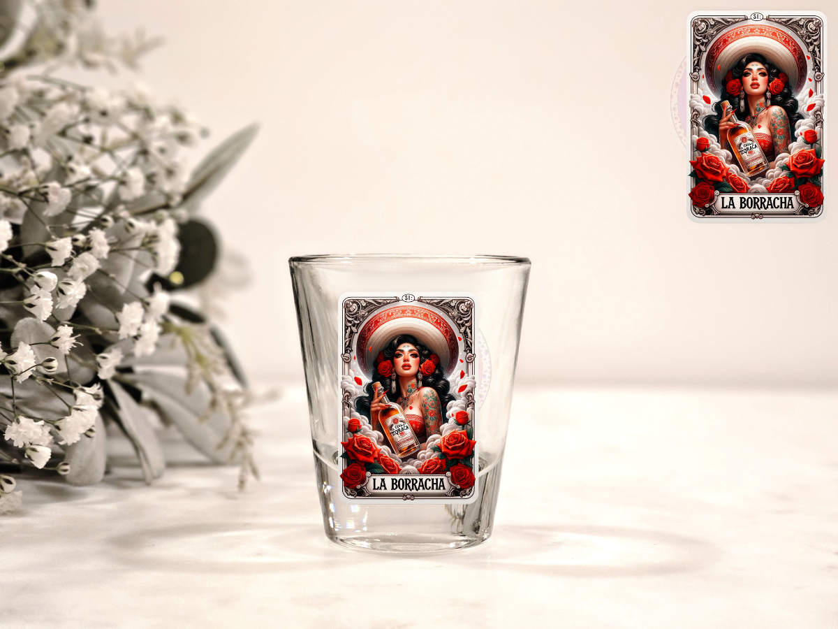 la Borracha UV DTF Shot Decal