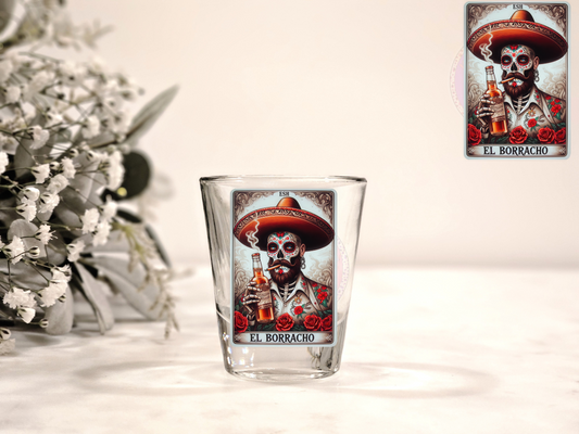 El Borracho UV DTF Shot Decal