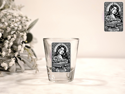 La Chicana UV DTF Shot Decal