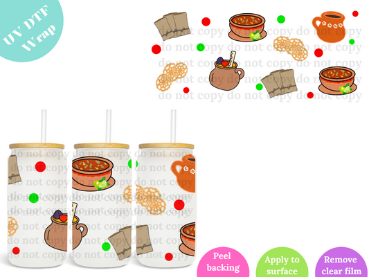 Ponche, Tamales y Pozole UV DTF Wrap