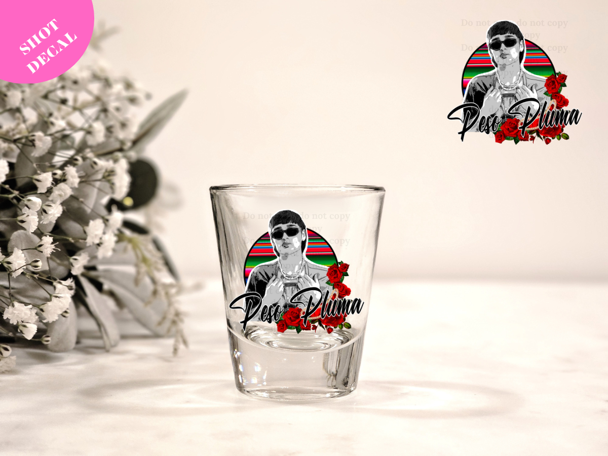 Peso P Sarape UV DTF Shot Decal
