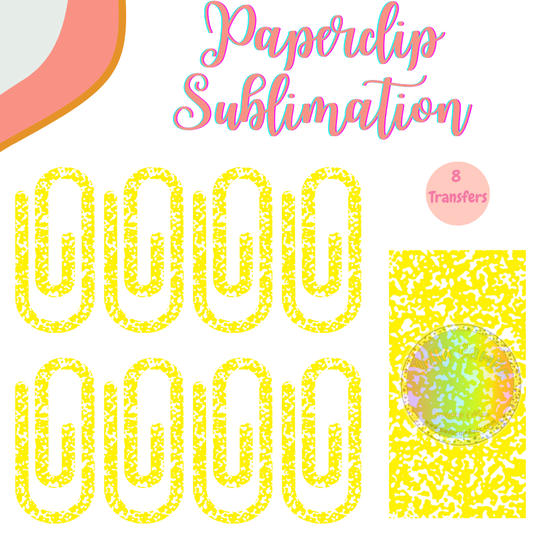 Composition Yellow Paperclip **Sublimation Transfer**