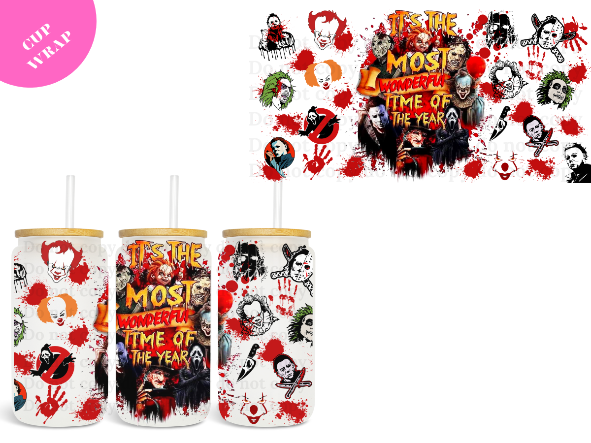 It's the most WONDERFUL TIME UV DTF Cup Wrap