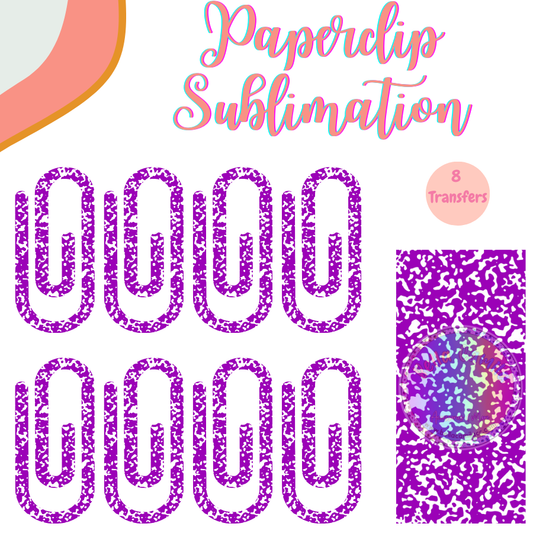 Composition Purple Paperclip **Sublimation Transfer**