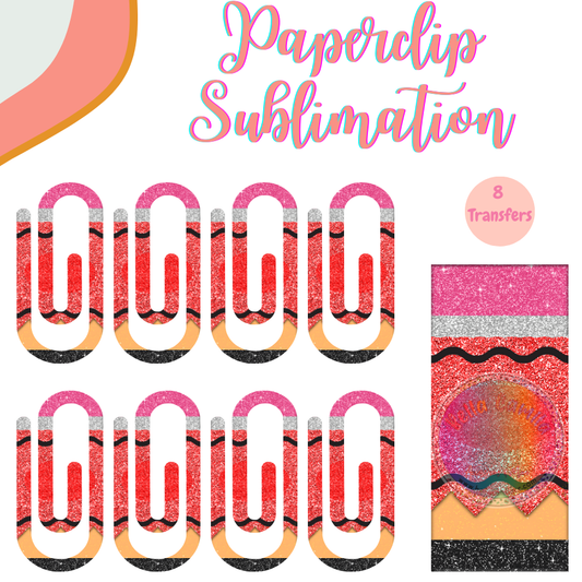 Red Pencil Crayon **Sublimation Transfer**