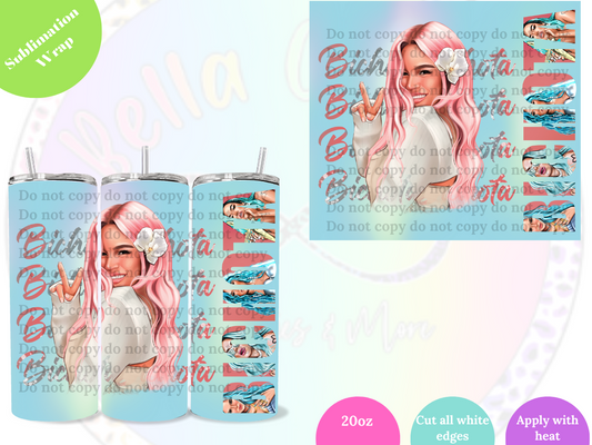 Bichota Blue 20oz Sublimation Wrap