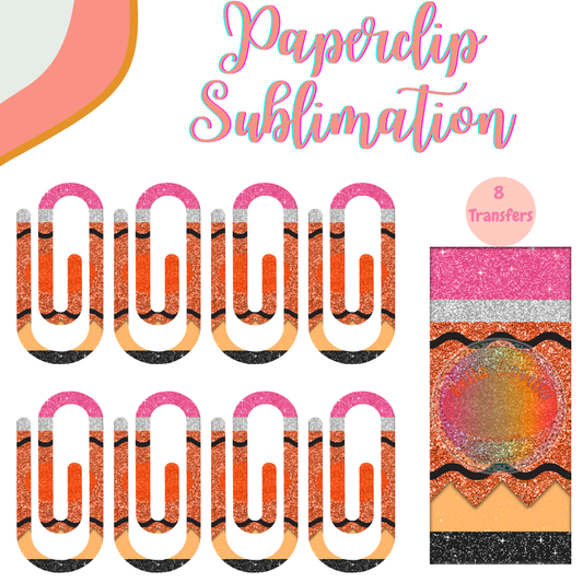 Orange Pencil Crayon **Sublimation Transfer**