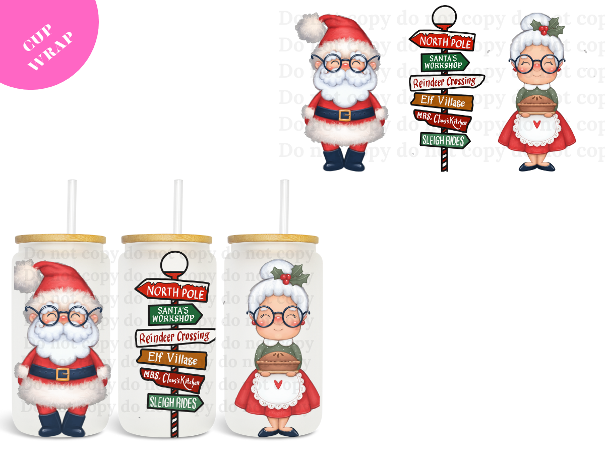 North Pole UV DTF Wrap