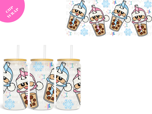 Santa Boba (Pink and Blue) UV DTF Wrap