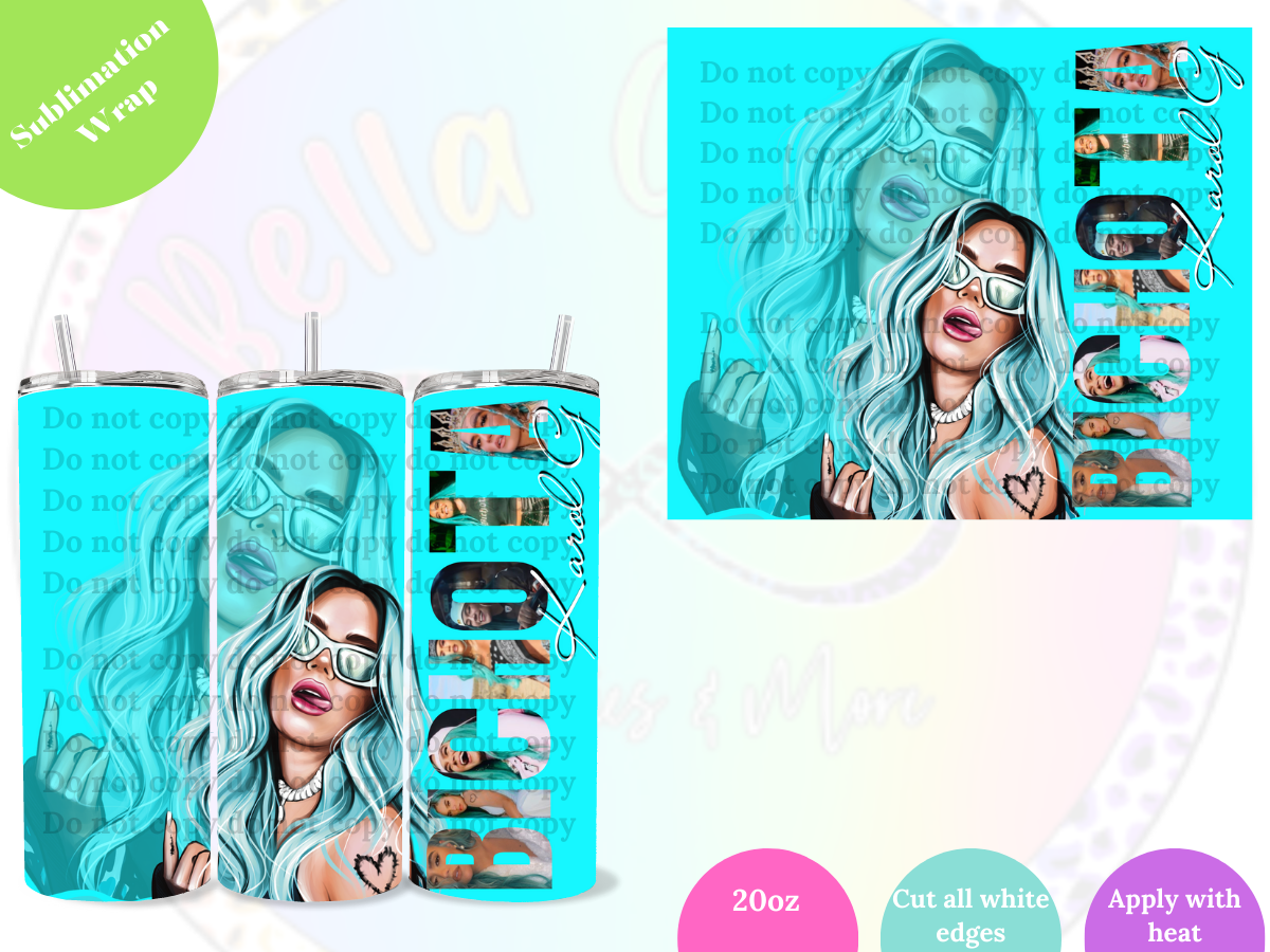 Bichota Blue 20oz Sublimation Wrap