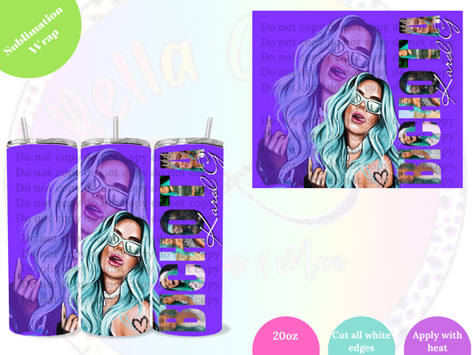 Bichota Purple 20oz Sublimation Wrap