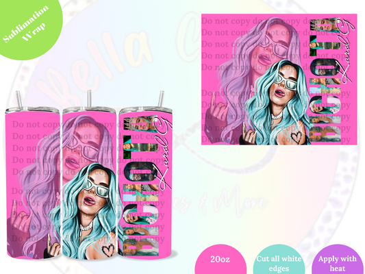 Bichota Pink 20oz Sublimation Wrap