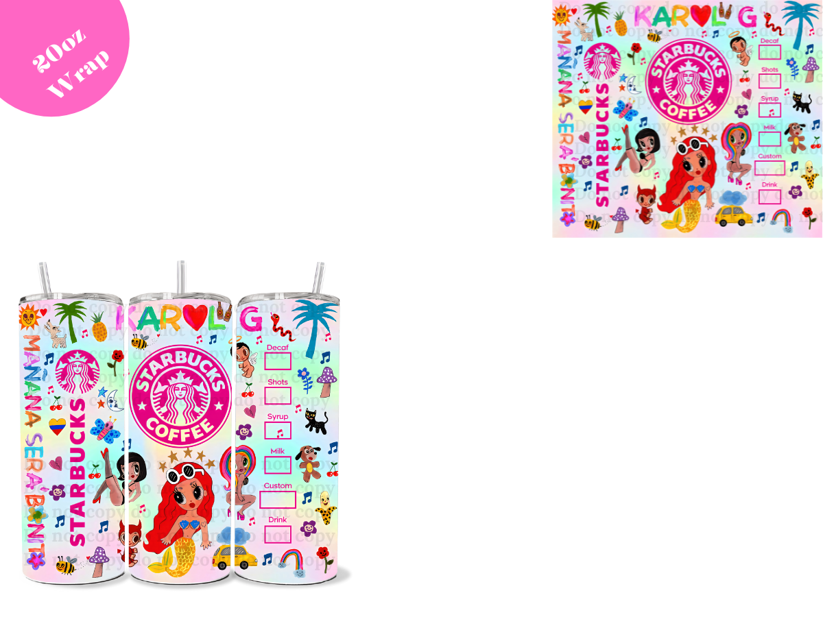 MSB Sirena Colorful **20oz VINYL Wrap**