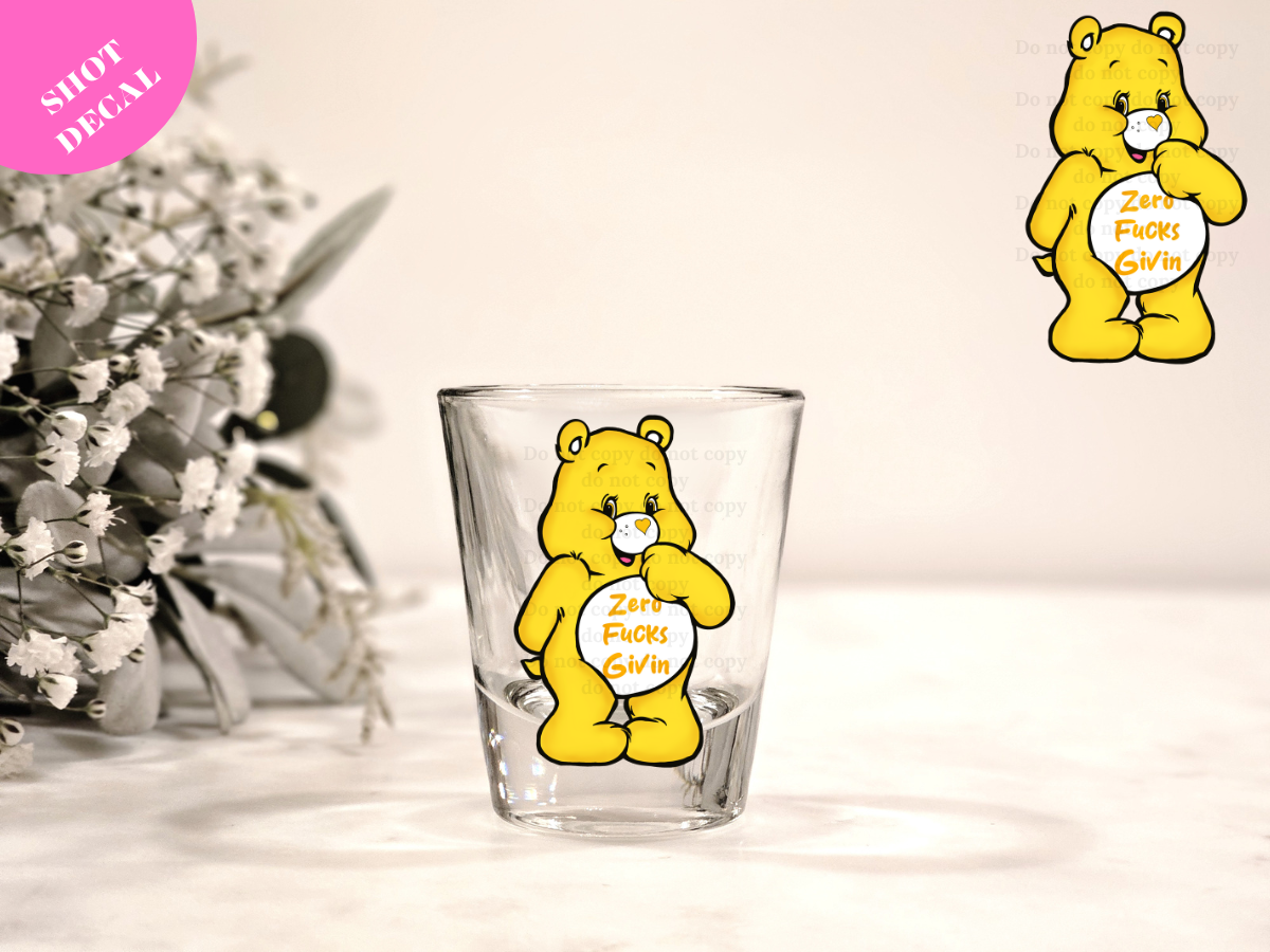 ZERO FUCKS GIVEN Shot Decal