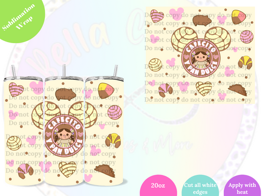Cafecito y Pan Dulce 20oz Sublimation Wrap