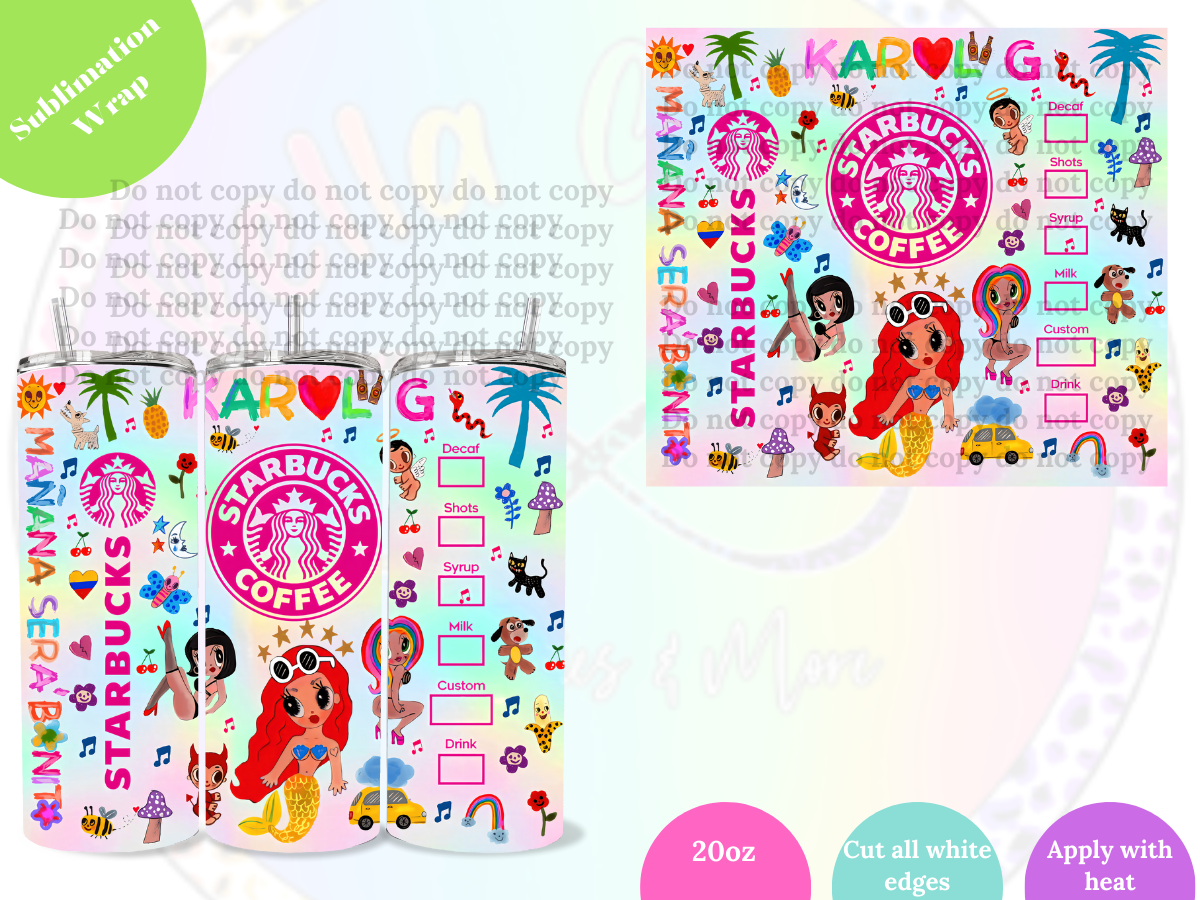 MSB Sirena Colorful 20oz Sublimation Wrap