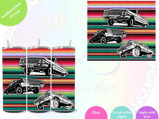 Lowrider Sarape 20oz Sublimation Wrap