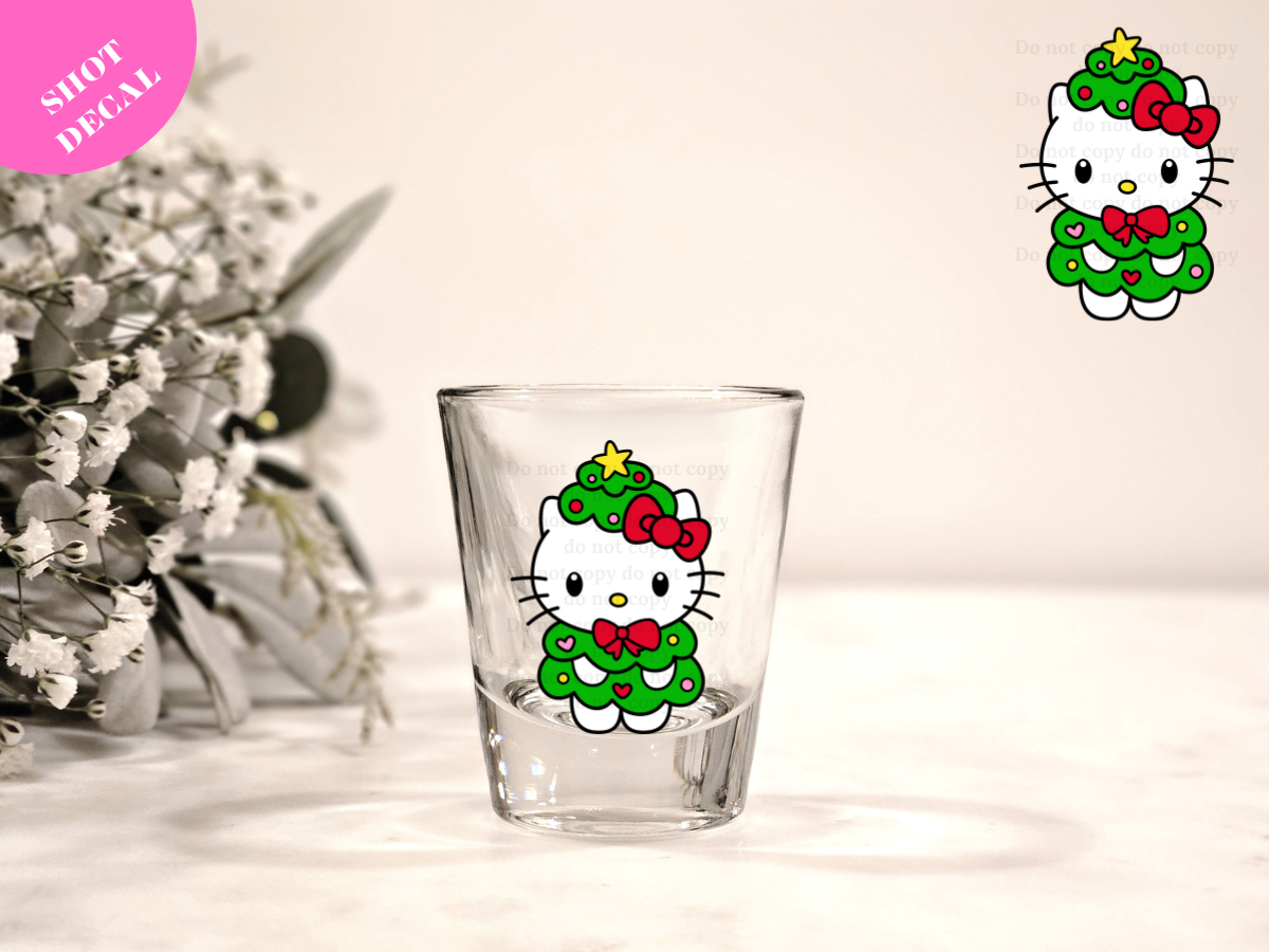 Kitty Tree UV DTF Shot Decal