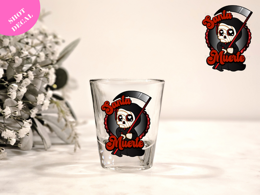 Santa Muerte UV DTF Shot Decal