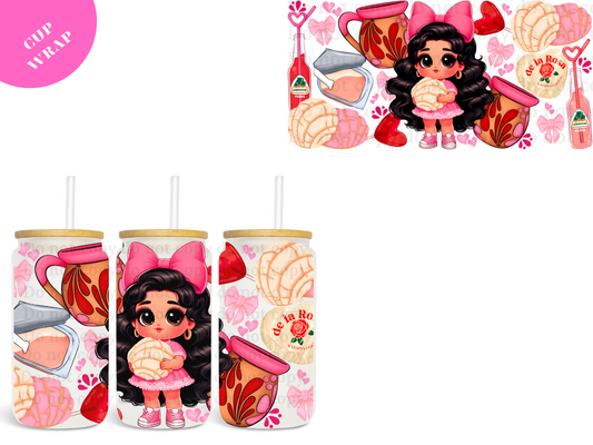 Mono Rosita Conchas UV DTF Wrap