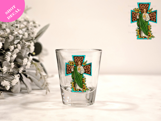 San Judas UV DTF Shot Decal