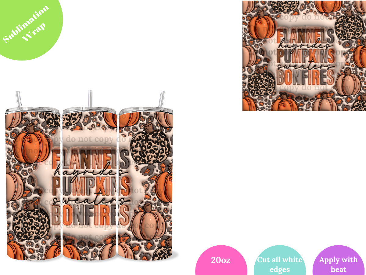 Pumpkins & Bonfires Sublimation Wrap
