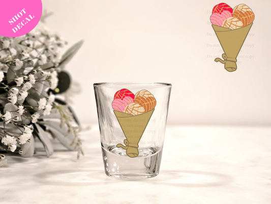 Conchas Bouquet UV DTF Shot Decal