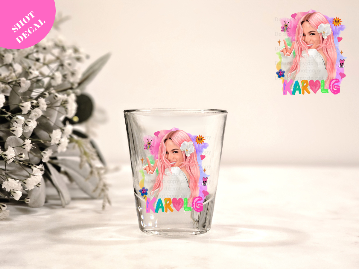 Karol G #1 UV DTF Shot Decal