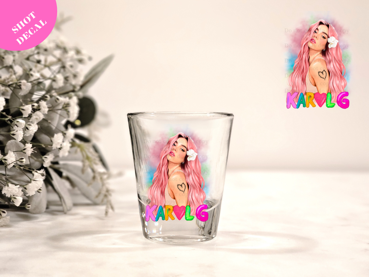 Karol G #2 UV DTF Shot Decal