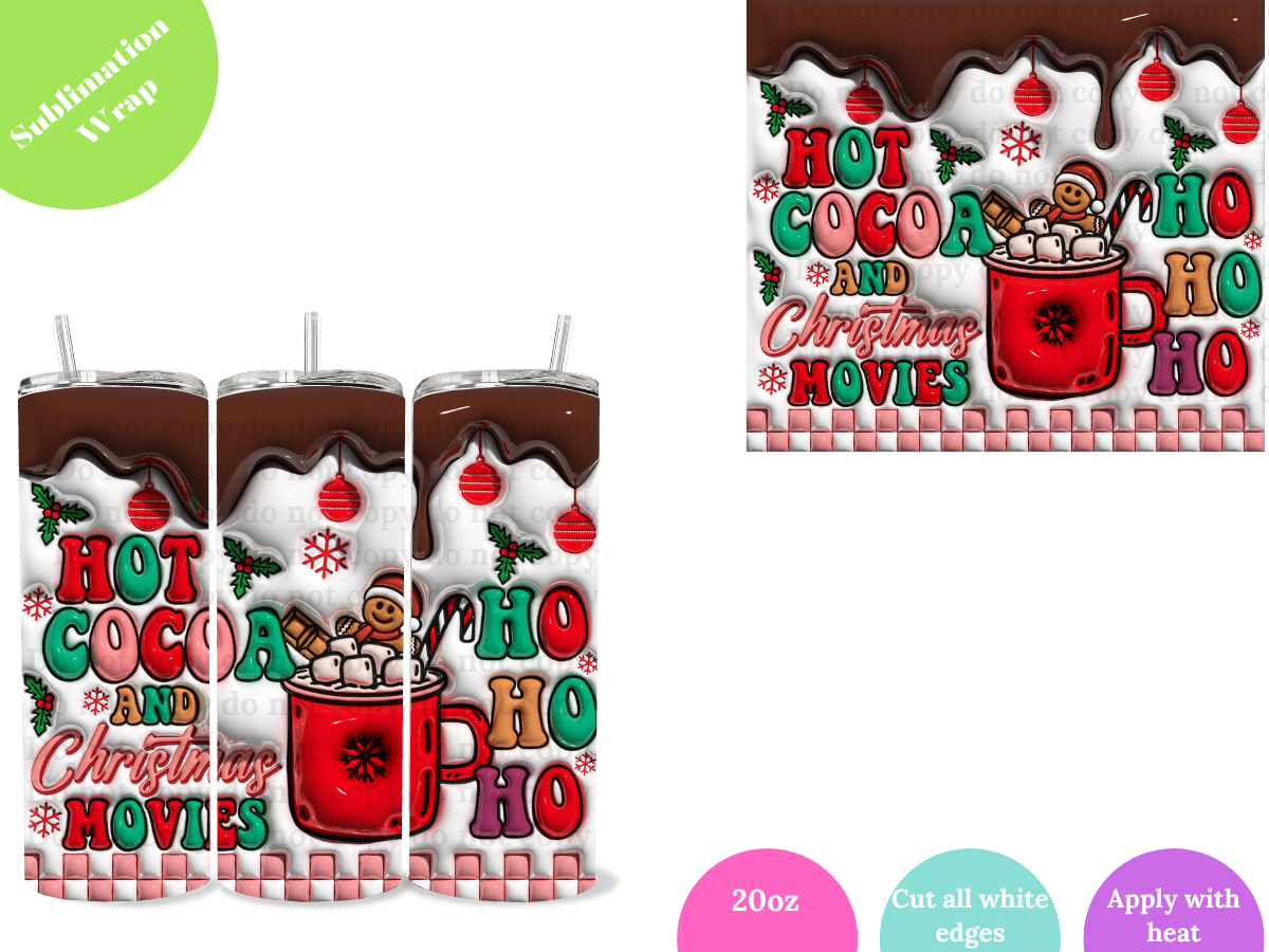 Hot Cocoa **20oz Sublimation Wrap**