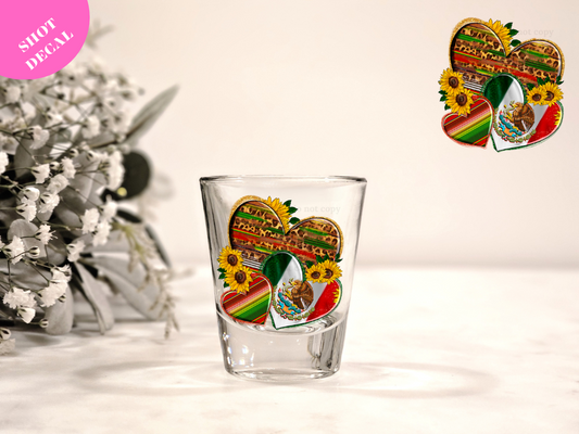 Mexican Heart UV DTF Shot Decal