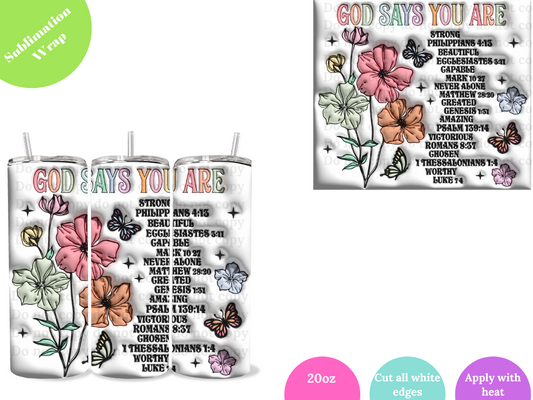 God Says **20oz Sublimation Wrap**