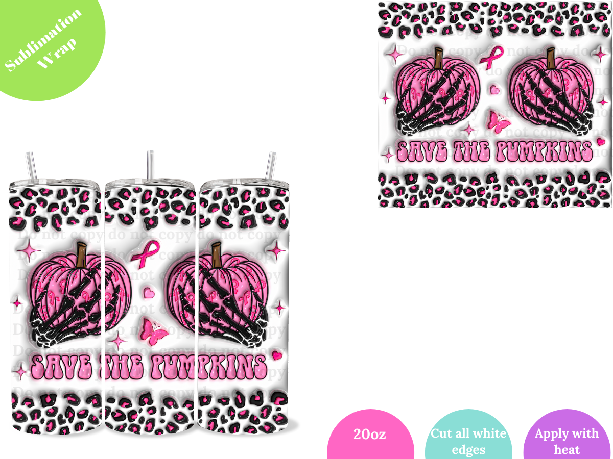 Save the Pumpkins **20oz Sublimation Wrap**