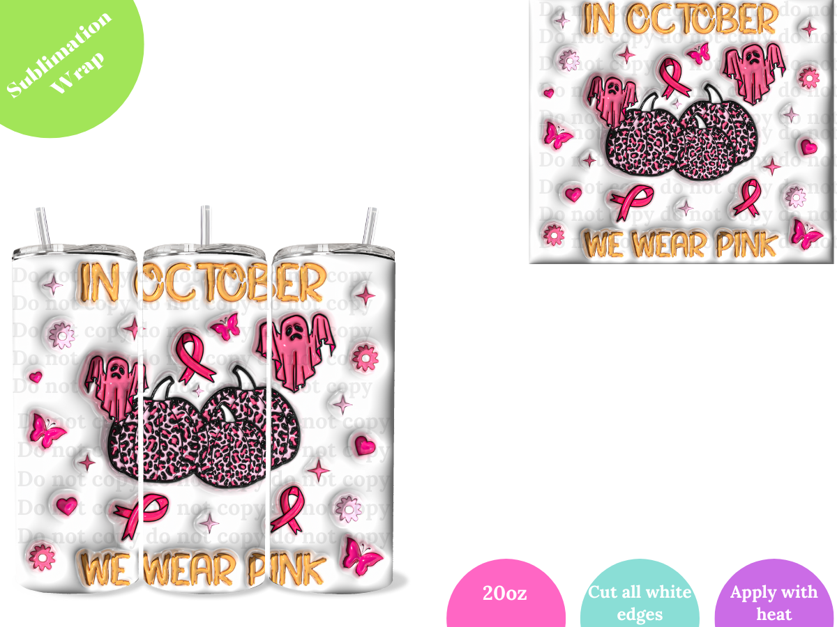 In October we wear Pink **20oz Sublimation Wrap**