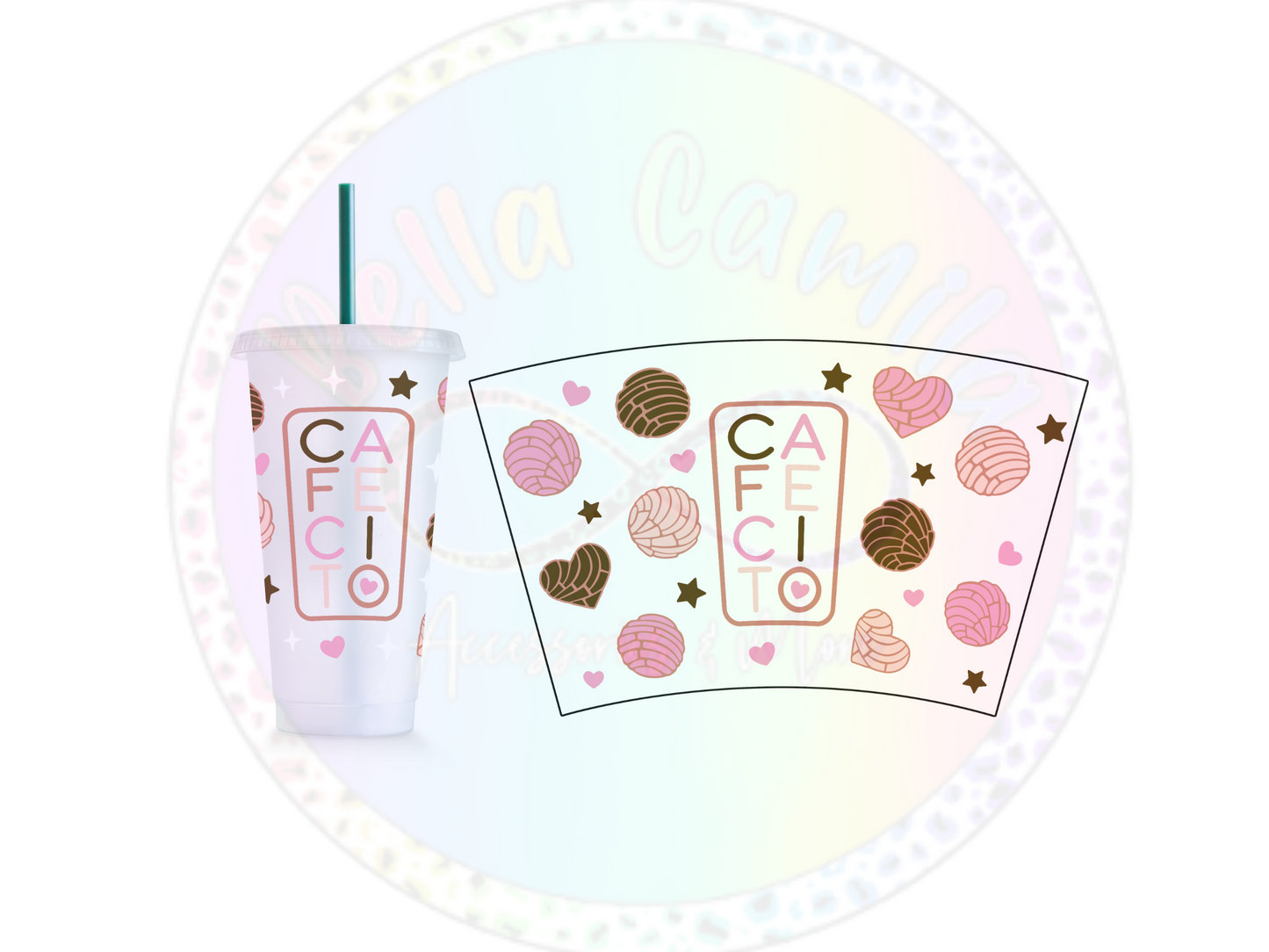 Cafecito - 24oz UV DTF Cup Wrap