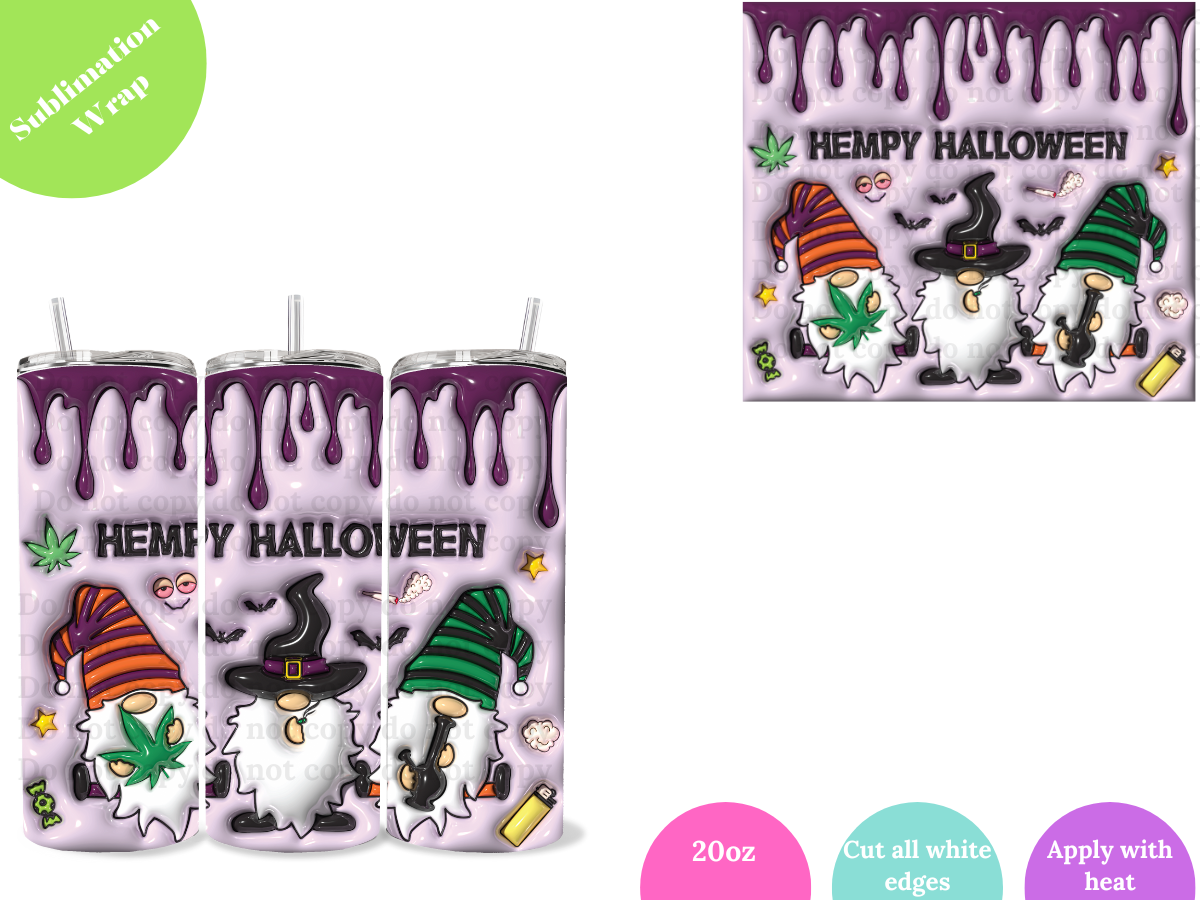 Hempy Halloween **20oz Sublimation Wrap**
