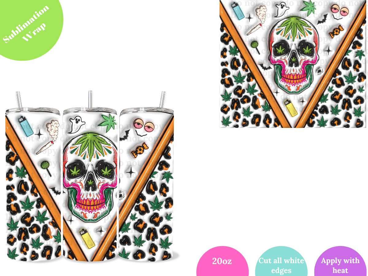 Skull Lighter **20oz Sublimation Wrap**