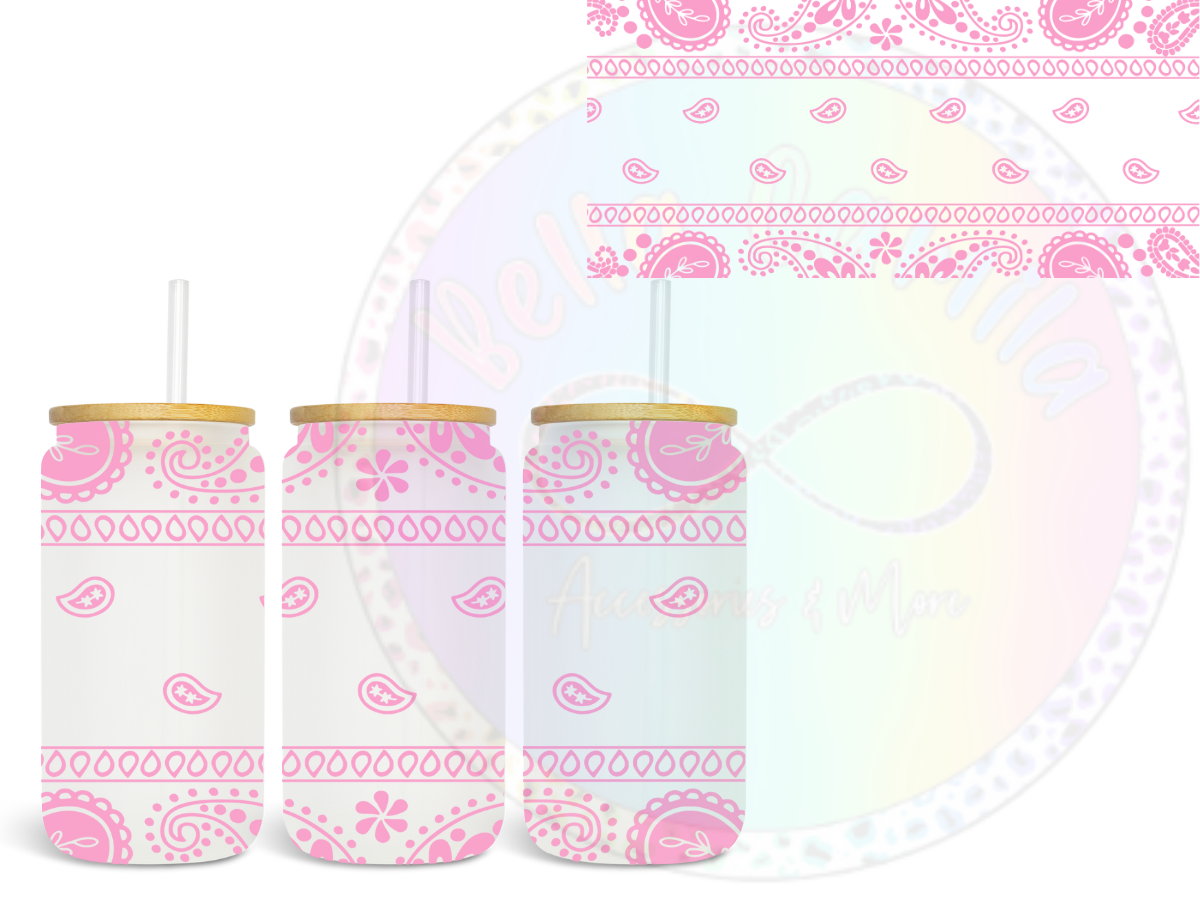 Pink Bandana UV DTF Wrap
