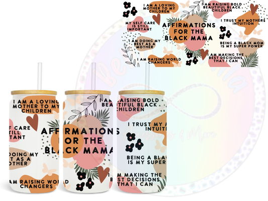 Affirmations for the Black Mama UV DTF Wrap