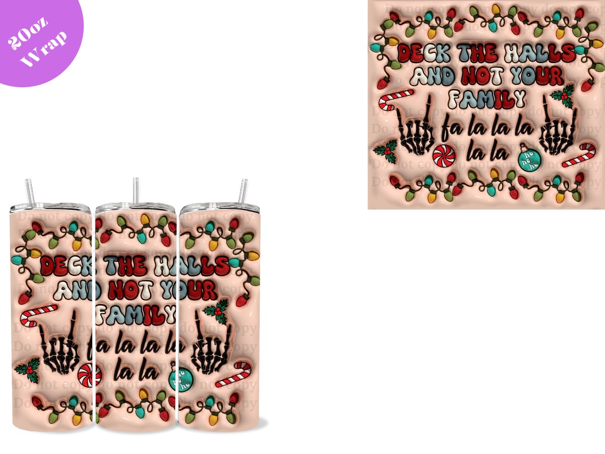 Deck the Halls **20oz VINYL Wrap**