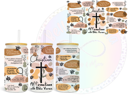 Christian Affirmations UV DTF Wrap