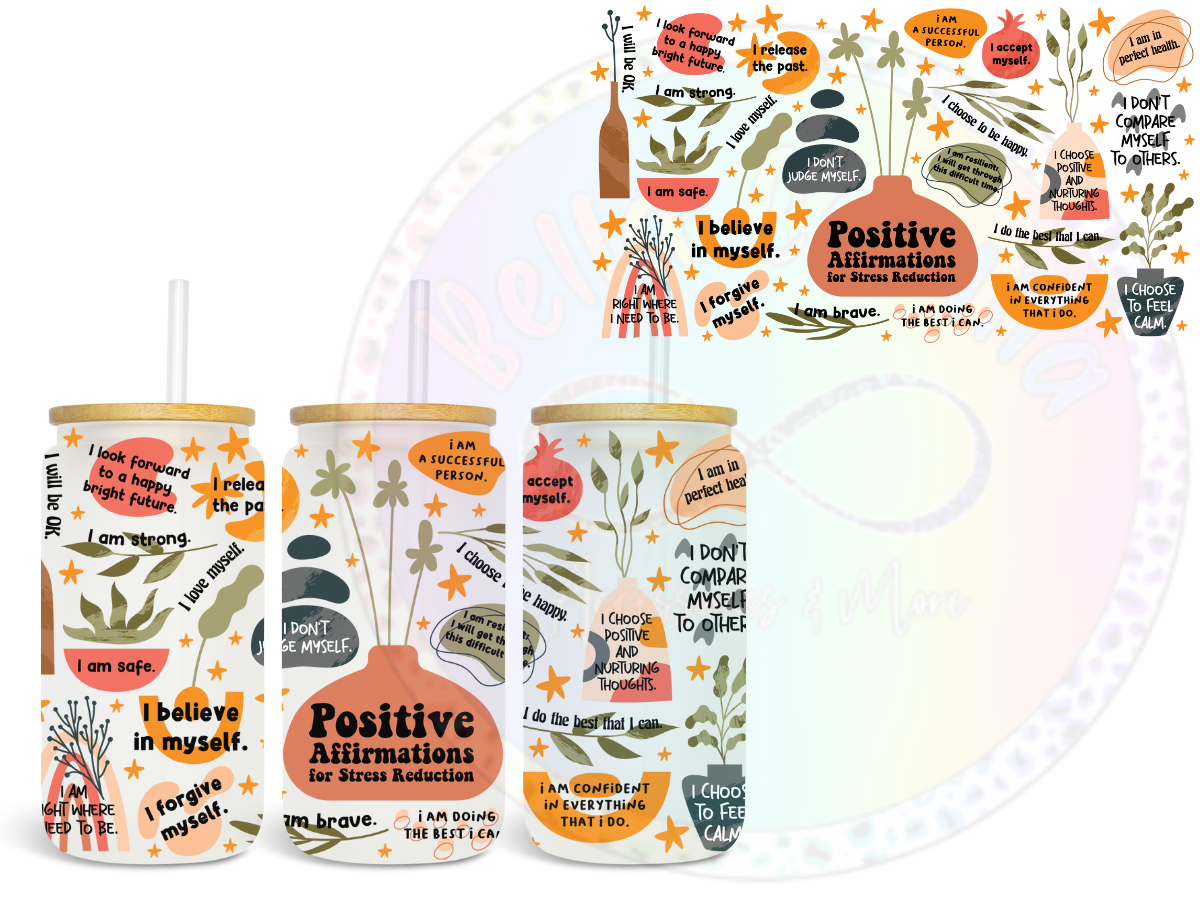 Positive Affirmations UV DTF Wrap