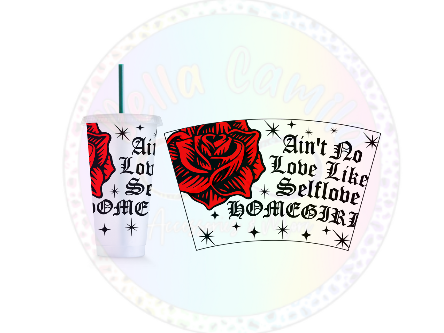 Ain't no Love - 24oz UV DTF Cup Wrap