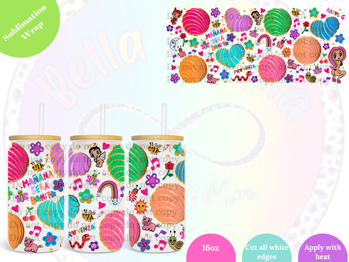 MSB Conchas 16oz **Sublimation Wrap**