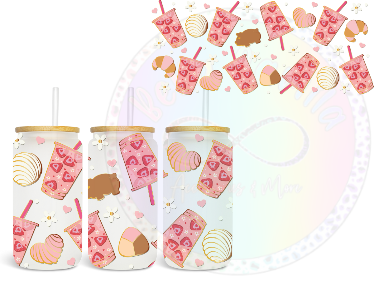 Fresas y Conchas UV DTF Wrap