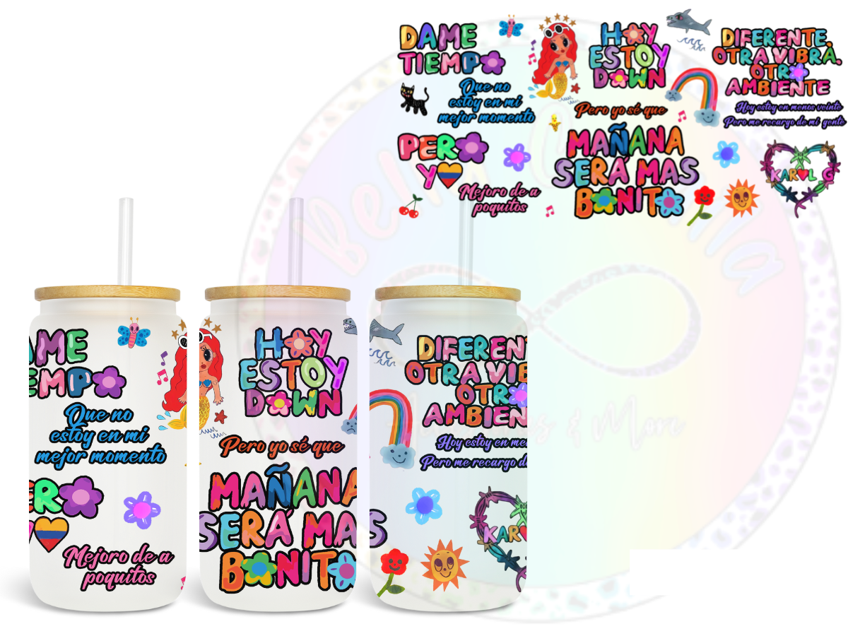 Hoy Estoy Down UV DTF Wrap