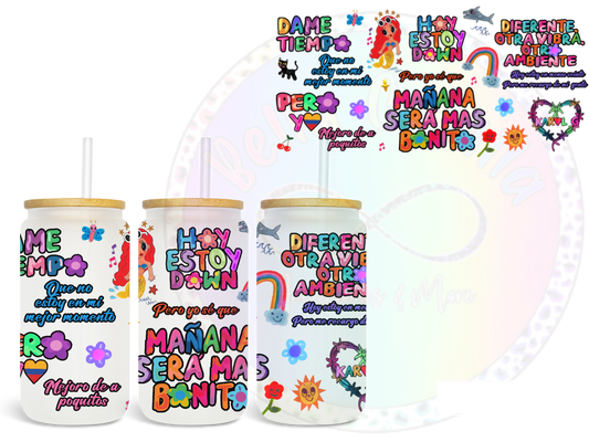 Hoy Estoy Down UV DTF Wrap